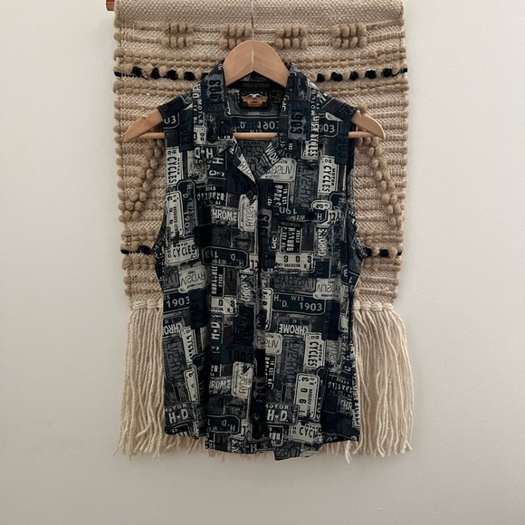 Harley-Davidson Tops - HARLEY DAVIDSON | Button Down All Over Print Shirt